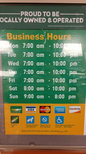 Restaurant «SUBWAY®Restaurants», reviews and photos, 1025 5th St, Calhan, CO 80808, USA