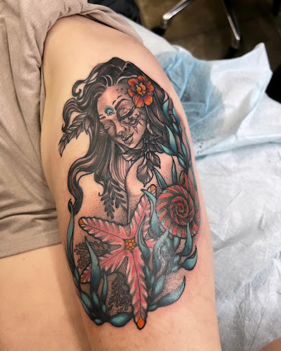 Explore mens throat tattoo ideas, creative tattoo ideas in Deerfield Beach, available at A Stroke of Genius Tattoos of Deerfield Beach