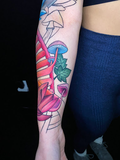 Explore leg tattoo idea for men, creative tattoo ideas in Waxahachie, available at Satori Tattoo Collective