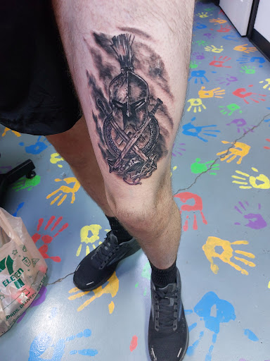 Explore badass sleeve tattoo ideas, creative tattoo ideas in Saint Cloud, available at Confessions of the Hand Tattoo and Fine Art Gallery