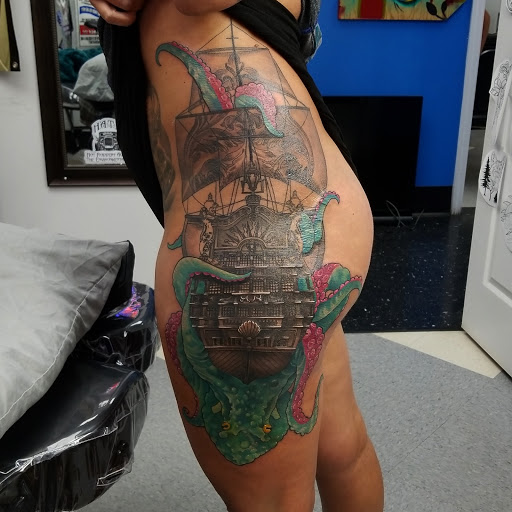 Explore psych tattoo ideas, creative tattoo ideas in Leesburg, available at Trademark Body Art