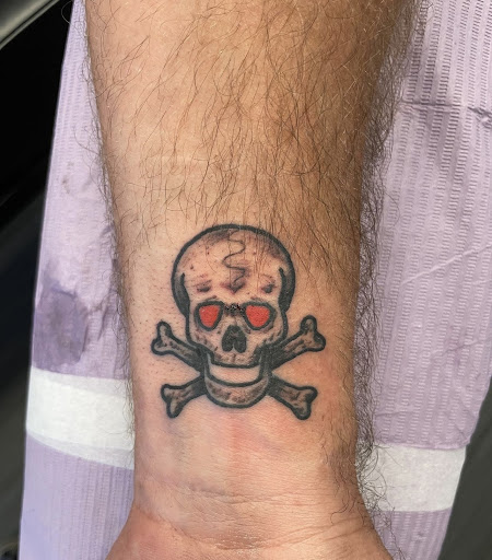 Explore patchwork tattoo ideas male, creative tattoo ideas in Palm Harbor, available at Angry Owl Tattoo and Piercing