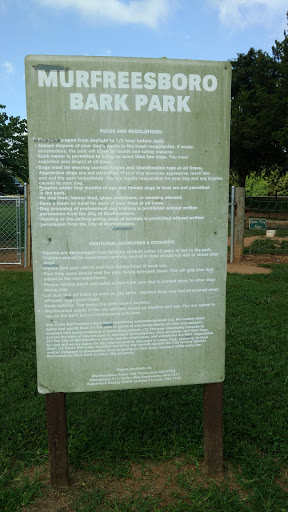 Dog Park «Murfreesboro Bark Park», reviews and photos, 1540 W College St, Murfreesboro, TN 37130, USA