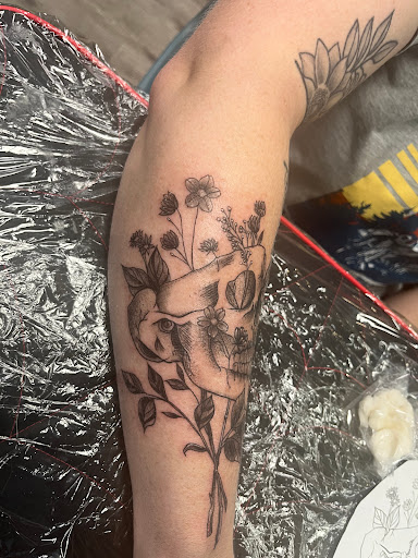 Explore patchwork ideas tattoos, creative tattoo ideas in Las Vegas, available at Good Vibrations Tattoo & Piercing Boutique