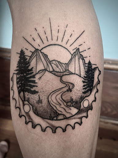 Explore new jersey tattoo ideas, creative tattoo ideas in Asheville, available at Drawing Board Tattoo