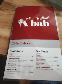 Indian K'bab à Annecy menu