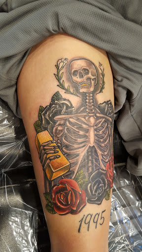 Explore sink or swim tattoo ideas, creative tattoo ideas in Salt Lake City, available at Big Deluxe Tattoo