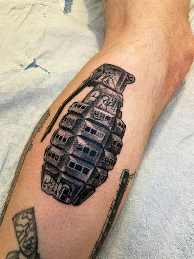 Explore race car tattoo ideas, creative tattoo ideas in Seattle, available at Sakoku Tattoo