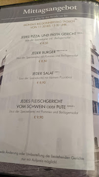 Restaurant italien Osteria zur goldenen Traube à Dillingen (la carte)
