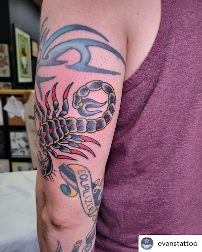 Explore black belt tattoo ideas, creative tattoo ideas in Libertyville, available at Lucky Seven Tattoo