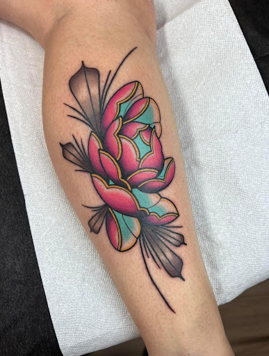 Explore space tattoos ideas, creative tattoo ideas in Homer, available at Mostly Harmless Tattoo Studio