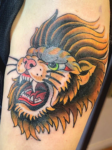 Explore women's quarter sleeve tattoo ideas, creative tattoo ideas in Rogers, available at Red Fern Tattoo