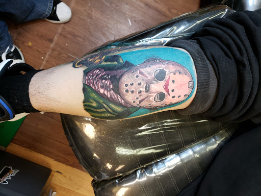 Explore kratos tattoo ideas, creative tattoo ideas in Chicago, available at Mind Crusher Tattoo