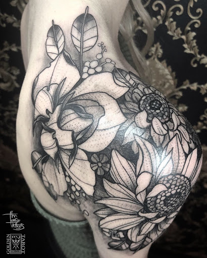 Explore painter tattoo ideas, creative tattoo ideas in Winter Park, available at Golden Tarot Ink Club