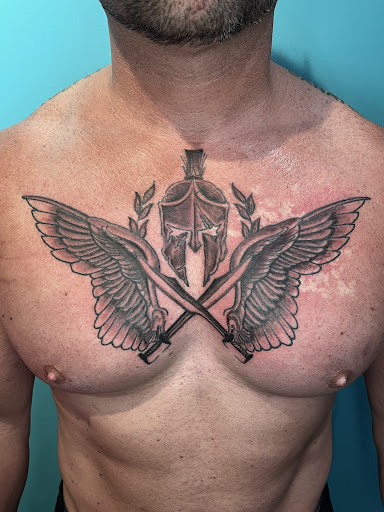 Explore leg tattoo placement ideas, creative tattoo ideas in Winter Park, available at Forged Empire Tattoo Studio