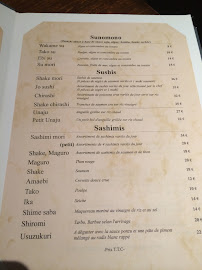 Takara Paris à Paris menu