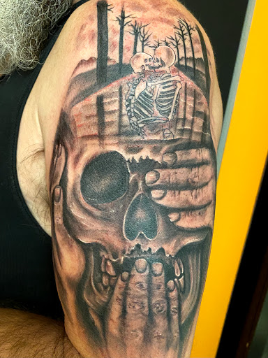 Explore praying mantis tattoo ideas, creative tattoo ideas in Payette, available at Boomerang Tattoo Company