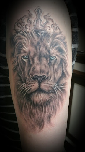 Explore shin tattoo ideas male, creative tattoo ideas in Granbury, available at Luckys 13 Tattoo Shop