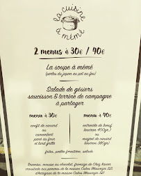 Restaurant familial La Cuisine À Mémé à Toulouse - menu / carte
