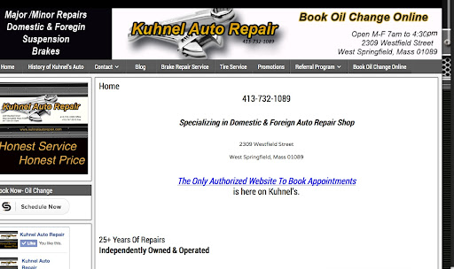 Auto Repair Shop «Kuhnel Auto Repair», reviews and photos, 2309 Westfield St, West Springfield, MA 01089, USA