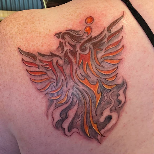 Explore temple tattoo ideas, creative tattoo ideas in Helena, available at Velvet Rose Tattoo