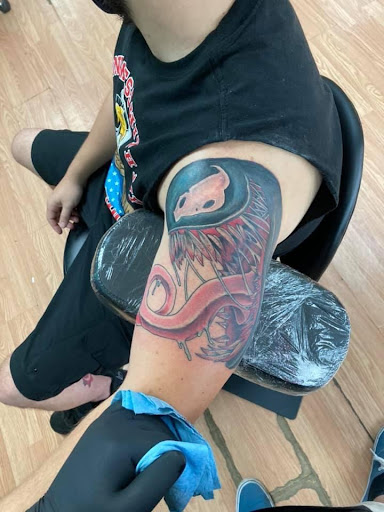 Explore outside arm tattoo ideas, creative tattoo ideas in Bullhead City, available at Smoke and Dagger Tattoo