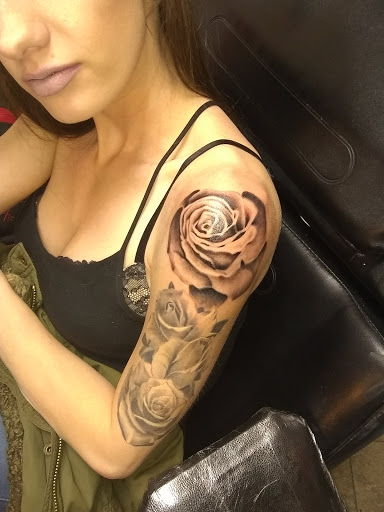 Explore motorbike tattoo ideas, creative tattoo ideas in Scranton, available at Slingin Ink tattoo & piercing