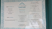 Menu du La Grande Cascade à Paris