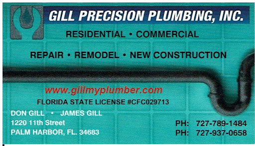Plumber «Gill Precision Plumbing Inc», reviews and photos, 1220 11th St, Palm Harbor, FL 34683, USA