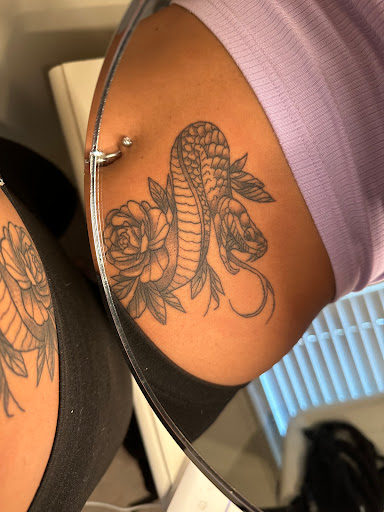 Explore tribal butterfly tattoo ideas, creative tattoo ideas in Wake Forest, available at Black Heart Tattoo