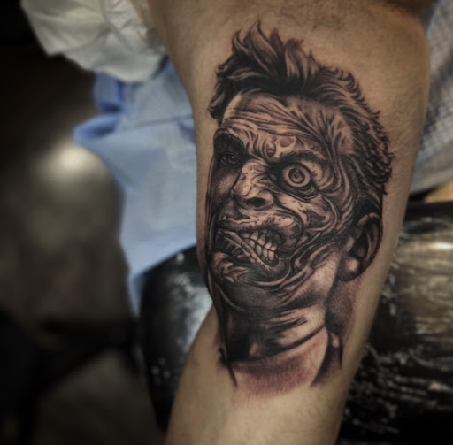 Explore schizophrenia tattoo ideas, creative tattoo ideas in Yorktown Heights, available at Hudson Tattoo Cellar