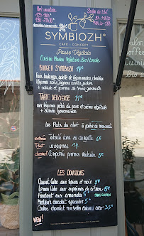 Restaurant végétarien Symbiozh à Rennes (le menu)