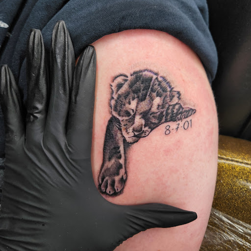 Explore daughters name tattoo ideas, creative tattoo ideas in Fort Worth, available at Darkside of Texas Tattoo & Piercing