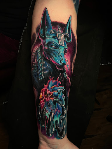 Explore ambigram tattoo ideas, creative tattoo ideas in Rochester, available at Three Rivers Tattoo Collective