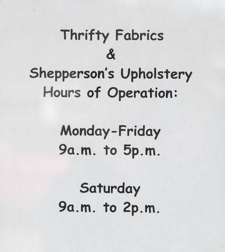 Fabric Store «Thrifty Fabrics & Shepperson Upholstery», reviews and photos, 11301 Bardstown Creek Rd, Louisville, KY 40291, USA