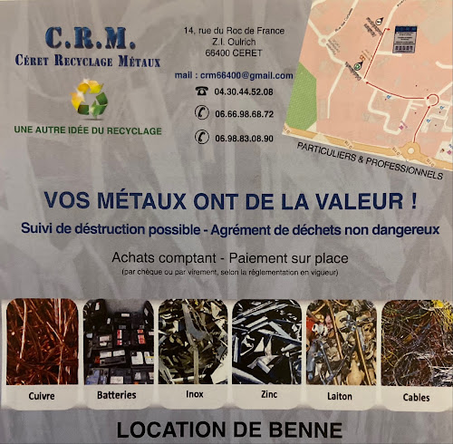 Centre de recyclage Ceret Recyclage Metaux - CRM Céret