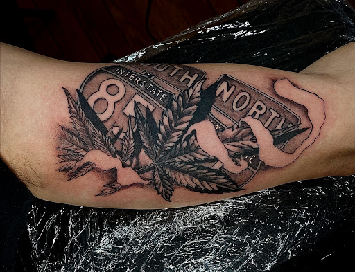 Explore insect tattoo ideas, creative tattoo ideas in Greensboro, available at Opalus Tattoo