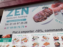 ZEN restaurant asiatique à Villeneuve-le-Roi menu