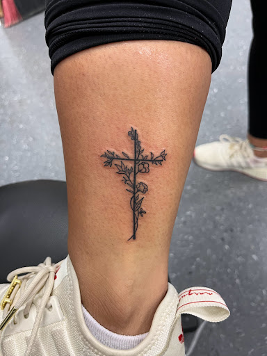 Explore christian cross tattoo ideas, creative tattoo ideas in La Vista, available at InkedUp Needles