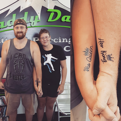 Explore women shoulder tattoo ideas, creative tattoo ideas in Redding, available at Caddy Daddys