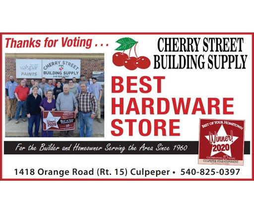 Building Materials Store «Cherry Street Building Supply», reviews and photos, 1418 Orange Rd, Culpeper, VA 22701, USA