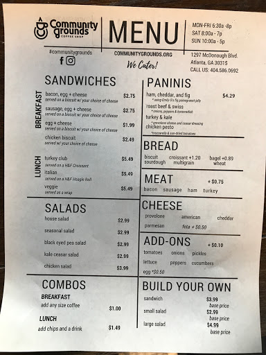 Coffee Shop «Community Grounds Cafe», reviews and photos, 1297 McDonough Blvd SE, Atlanta, GA 30315, USA