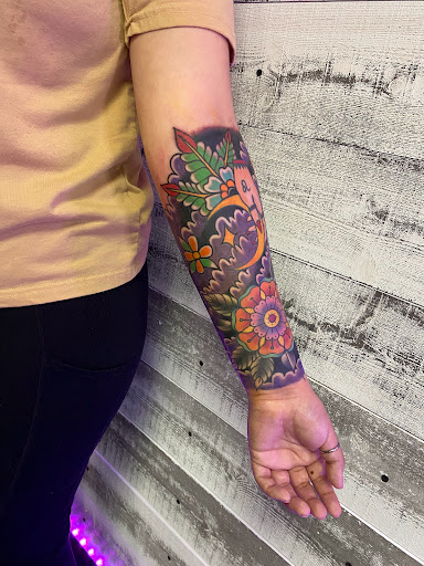 Explore angel number tattoo ideas, creative tattoo ideas in Modesto, available at Dying Art Tattoo