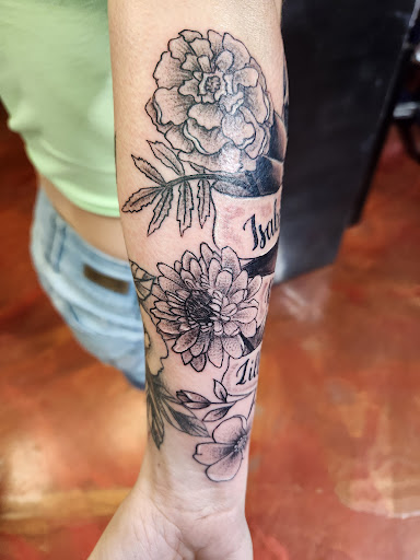 Explore dexter tattoo ideas, creative tattoo ideas in Inverness, available at The Perfect Spot Tattoos
