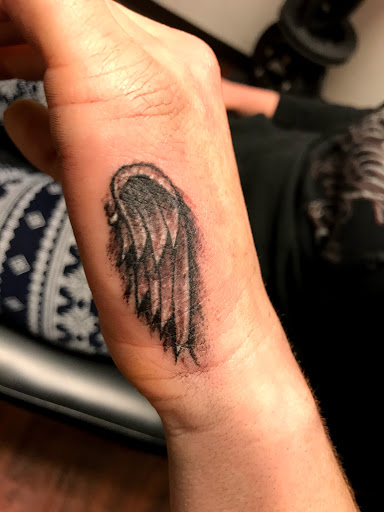 Explore dead dad tattoo ideas, creative tattoo ideas in Seymour, available at American Gypsy Tattoo Corp.