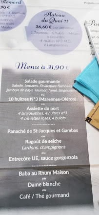 Quai 71 à Saint-Pierre-d'Oléron menu