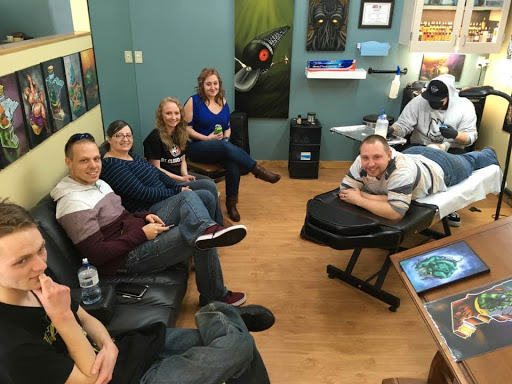 Explore skull and roses tattoo ideas, creative tattoo ideas in Rochester, available at Sacred Heart Studios