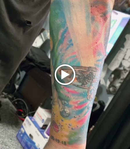 Explore calm tattoo ideas, creative tattoo ideas in Monroe, available at Skin City Tattoo Studio