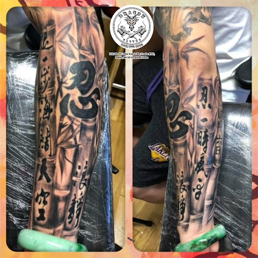 Explore anime forearm tattoo ideas, creative tattoo ideas in Seattle, available at Dragon Tattoo