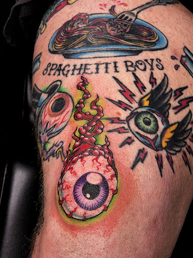 Explore wolf pack tattoo ideas, creative tattoo ideas in Arlington, available at The Chosen One Ink